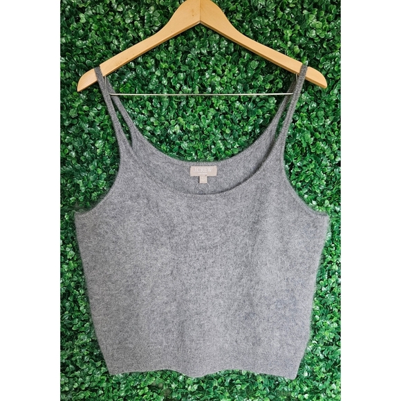 J.Crew Brushed Cashmere Cropped Camisole Sweater - Picture 3 of 6